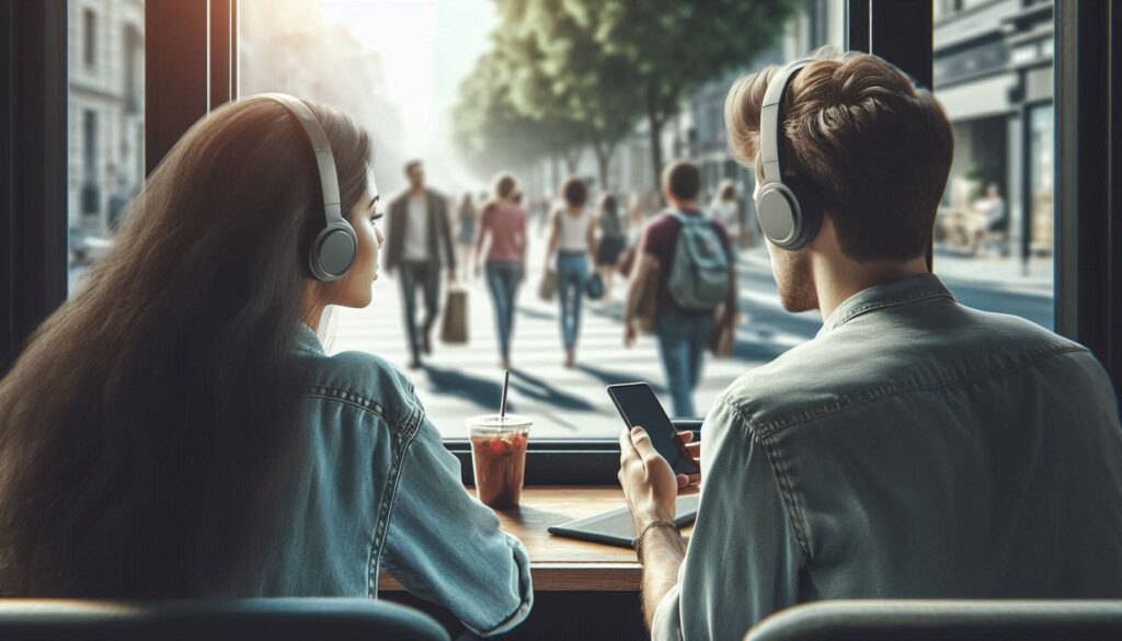 couple in a cafe